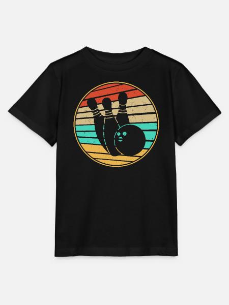 Bowling Retro - Stanley/Stella Kinder T-Shirt MINI CREATOR - Schwarz