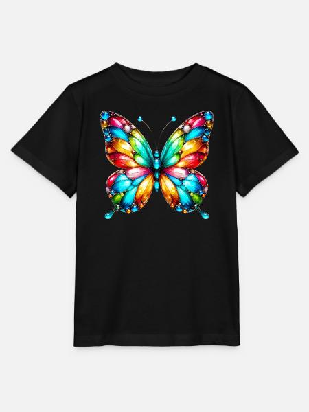 Schmetterling - Stanley/Stella Kinder T-Shirt MINI CREATOR  - Schwarz