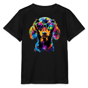 Teckel, Teckel, Teckel miniature, Dachshund Club, Teckel - T-shirt bio MINI CREATOR Stanley/Stella Enfant - noir - Devant - Mikhail (115cm)