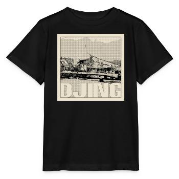 DJing Halftone Mix - T-shirt bio MINI CREATOR Stanley/Stella Enfant - noir - Devant - Mikhail (115cm)