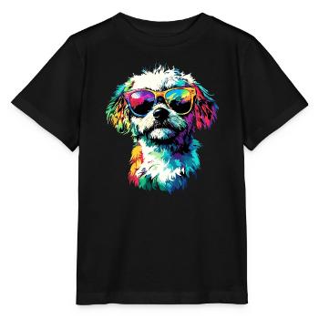 Maltais Petit Chien Maltais Amour Doux Maltais - T-shirt bio MINI CREATOR Stanley/Stella Enfant - noir - Devant - Mikhail (115cm)