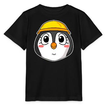 Penguin Construction Site - Stanley/Stella MINI CREATOR Kids’ T-Shirt - black - Front - Mikhail (115cm)