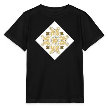 orientalisches Muster Marokko Brauntöne - Stanley/Stella Kinder T-Shirt MINI CREATOR  - Schwarz - Vorne - Mikhail (115cm)