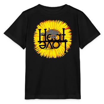 Chat d’été Chaleur Amour - T-shirt bio MINI CREATOR Stanley/Stella Enfant - noir - Devant - Mikhail (115cm)