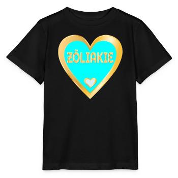 ZÖLIAKIE HERZ DÜNNDARM - Stanley/Stella Kinder T-Shirt MINI CREATOR  - Schwarz - Vorne - Mikhail (115cm)