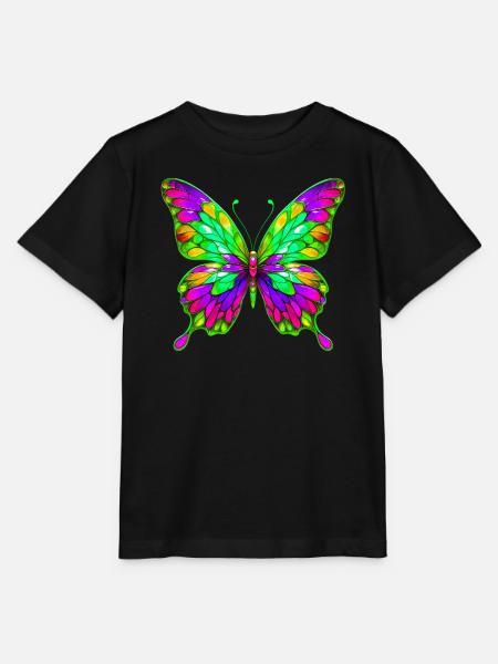 Schmetterling - Stanley/Stella Kinder T-Shirt MINI CREATOR - Schwarz