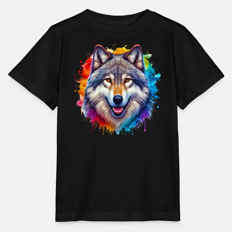 Wolf - Stanley/Stella Kinder T-Shirt MINI CREATOR  - Schwarz