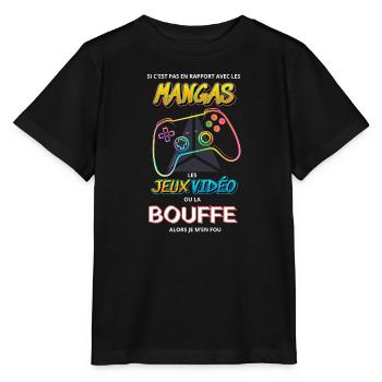 Mangas Jeux Vidéo Néon Bouffe - T-shirt bio MINI CREATOR Stanley/Stella Enfant - noir - Devant - Mikhail (115cm)