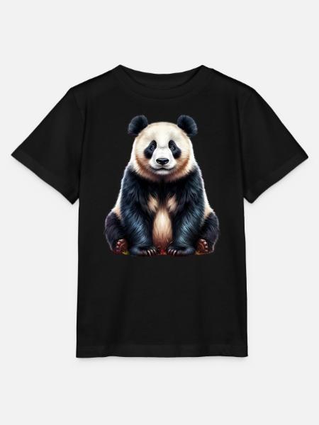Panda - Stanley/Stella Kinder T-Shirt MINI CREATOR - Schwarz