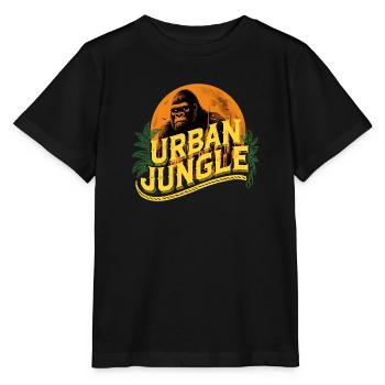 Urban Jungle Logo Couleur - T-shirt bio MINI CREATOR Stanley/Stella Enfant - noir - Devant - Mikhail (115cm)