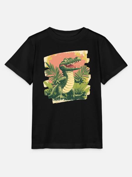 Krokodil - Stanley/Stella Kinder T-Shirt MINI CREATOR  - Schwarz