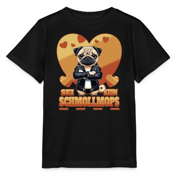 Carlin boudeur - T-shirt bio MINI CREATOR Stanley/Stella Enfant - noir - Devant - Mikhail (115cm)