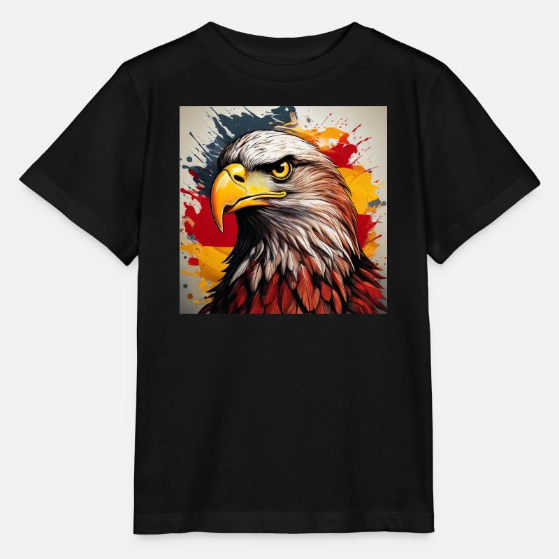 Eagle Head Art Spray Explosion - Stanley/Stella MINI CREATOR Kids’ T-Shirt - black