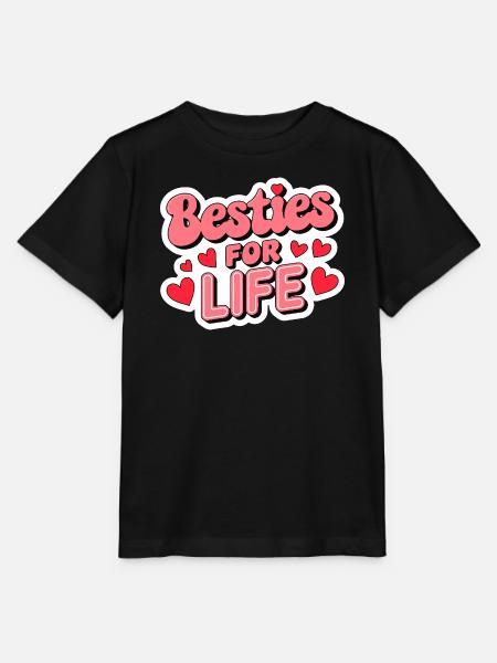 besties for life Galentine's Day 2026 - Stanley/Stella MINI CREATOR Kids’ T-Shirt - black