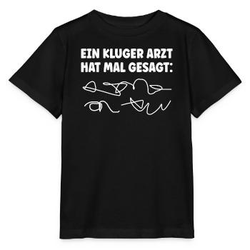 Arzt Doktor Ärzte - Stanley/Stella Kinder T-Shirt MINI CREATOR  - Schwarz - Vorne - Mikhail (115cm)