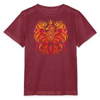 Stammesadler Feuer Gelb Rot - Stanley/Stella Kinder T-Shirt MINI CREATOR  - Burgunderrot - Vorne - Kain (125cm)