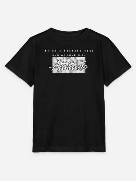 Attitude Geometric Logo Tee - Stanley/Stella Kinder T-Shirt MINI CREATOR  - Schwarz