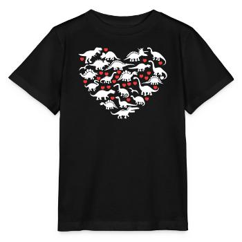 I Love Dinosaurs - Stanley/Stella MINI CREATOR Kids’ T-Shirt - black - Front - Mikhail (115cm)