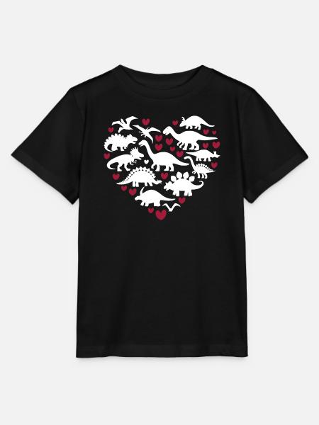Ich liebe Dinosaurier - Stanley/Stella Kinder T-Shirt MINI CREATOR  - Schwarz