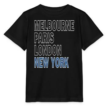 Major Tennis Turnier New York City - Stanley/Stella Kinder T-Shirt MINI CREATOR  - Schwarz - Vorne - Mikhail (115cm)