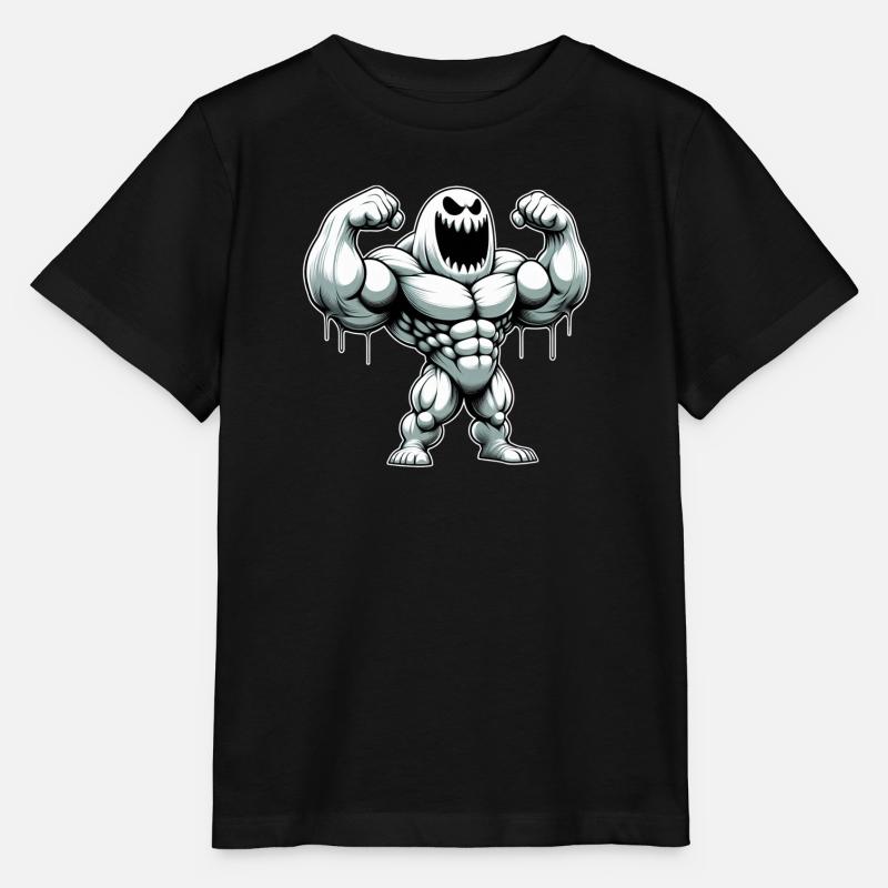 White Monster - Muscles Funny Design 2026 - T-shirt bio MINI CREATOR Stanley/Stella Enfant - noir