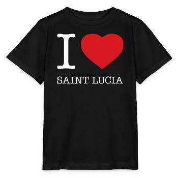 I LOVE SAINT LUCIA - Stanley/Stella MINI CREATOR Kids’ T-Shirt - black - Front - Mikhail (115cm)