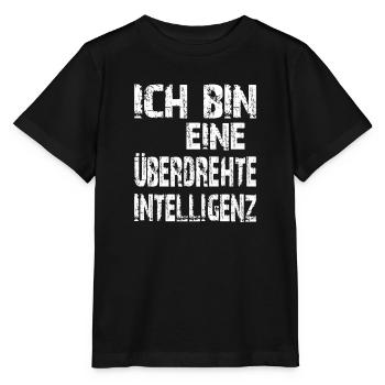 L’IA dicte : Je suis une intelligence exagérée - T-shirt bio MINI CREATOR Stanley/Stella Enfant - noir - Devant - Mikhail (115cm)