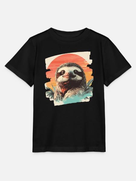 Faultier - Stanley/Stella Kinder T-Shirt MINI CREATOR  - Schwarz