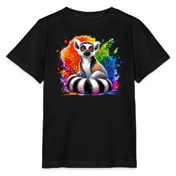 Lemur - Stanley/Stella MINI CREATOR Kids’ T-Shirt - black - Front - Mikhail (115cm)