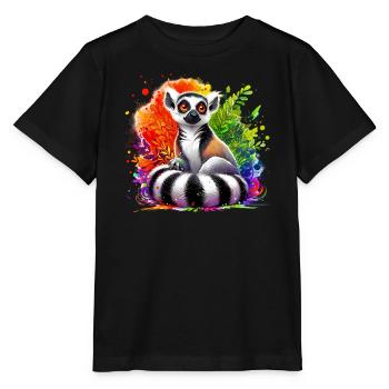 Lemur - Stanley/Stella MINI CREATOR Kids’ T-Shirt - black - Front - Mikhail (115cm)