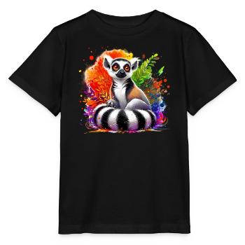 Lemur - Stanley/Stella MINI CREATOR Kids’ T-Shirt - black - Front - Mikhail (115cm)