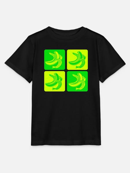 Abstrakte Bananen Pop-Art Design - Stanley/Stella Kinder T-Shirt MINI CREATOR - Schwarz