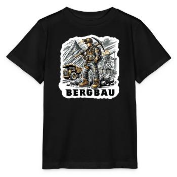 Harte Arbeit im Bergbau - Stanley/Stella Kinder T-Shirt MINI CREATOR  - Schwarz - Vorne - Mikhail (115cm)