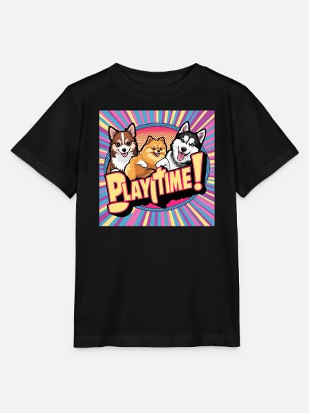 Comic Dogs - Playtime - Stanley/Stella Kinder T-Shirt MINI CREATOR - Schwarz
