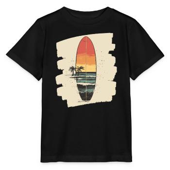 Surfboard - Stanley/Stella MINI CREATOR Kids’ T-Shirt - black - Front - Mikhail (115cm)