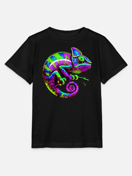 Chamäleon - Stanley/Stella Kinder T-Shirt MINI CREATOR - Schwarz