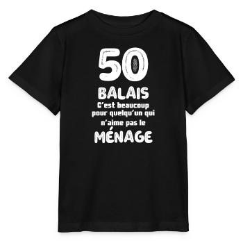 50 Besen: unkonventioneller Familienhumor - Stanley/Stella Kinder T-Shirt MINI CREATOR  - Schwarz - Vorne - Mikhail (115cm)