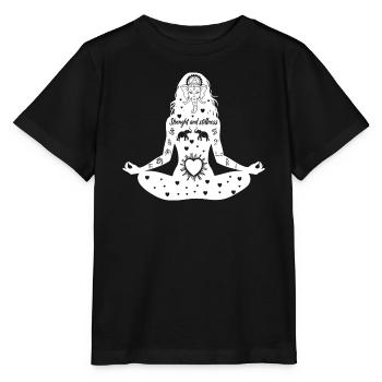 L’art du yoga #18 - T-shirt bio MINI CREATOR Stanley/Stella Enfant - noir - Devant - Mikhail (115cm)
