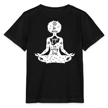 L’art du yoga #11 - T-shirt bio MINI CREATOR Stanley/Stella Enfant - noir - Devant - Mikhail (115cm)