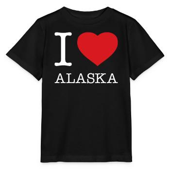 I LOVE ALASKA - Stanley/Stella Kinder T-Shirt MINI CREATOR  - Schwarz - Vorne - Mikhail (115cm)