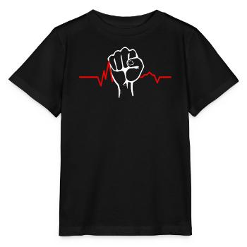 Poing pulsé - T-shirt bio MINI CREATOR Stanley/Stella Enfant - noir - Devant - Mikhail (115cm)