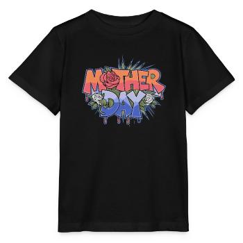 Graffiti zum Muttertag - Stanley/Stella Kinder T-Shirt MINI CREATOR  - Schwarz - Vorne - Mikhail (115cm)