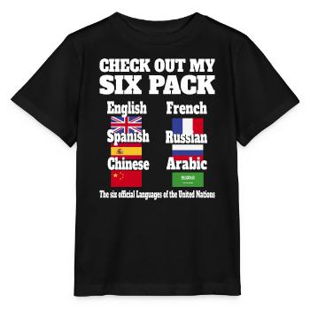 Sprachen Sixpack - Stanley/Stella Kinder T-Shirt MINI CREATOR  - Schwarz - Vorne - Mikhail (115cm)