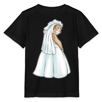 Affe Braut Schleier Hochzeit - Stanley/Stella Kinder T-Shirt MINI CREATOR  - Schwarz - Vorne - Mikhail (115cm)