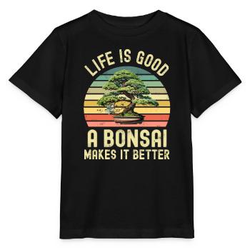 Bonsaï - T-shirt bio MINI CREATOR Stanley/Stella Enfant - noir - Devant - Mikhail (115cm)