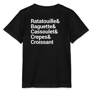 Kulinarische Wortkunst Typografie Design - Stanley/Stella Kinder T-Shirt MINI CREATOR  - Schwarz - Vorne - Mikhail (115cm)