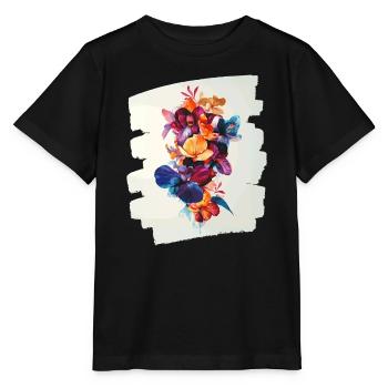 Printemps Printemps Début Fleur Fleurs - T-shirt bio MINI CREATOR Stanley/Stella Enfant - noir - Devant - Mikhail (115cm)