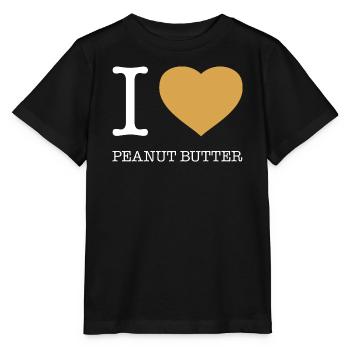 J’ADORE LE BEURRE DE CACAHUÈTE - T-shirt bio MINI CREATOR Stanley/Stella Enfant - noir - Devant - Mikhail (115cm)