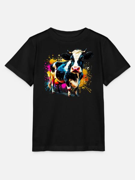 Kuh - Stanley/Stella Kinder T-Shirt MINI CREATOR - Schwarz