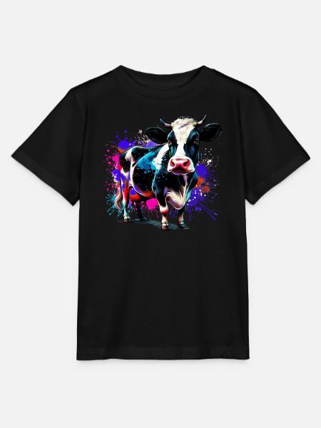 Kuh - Stanley/Stella Kinder T-Shirt MINI CREATOR - Schwarz